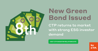 CTP, European real estate’s largest Green Bond issuer in 2021, returns to market with strong ESG investor demand for new €700 million tranche