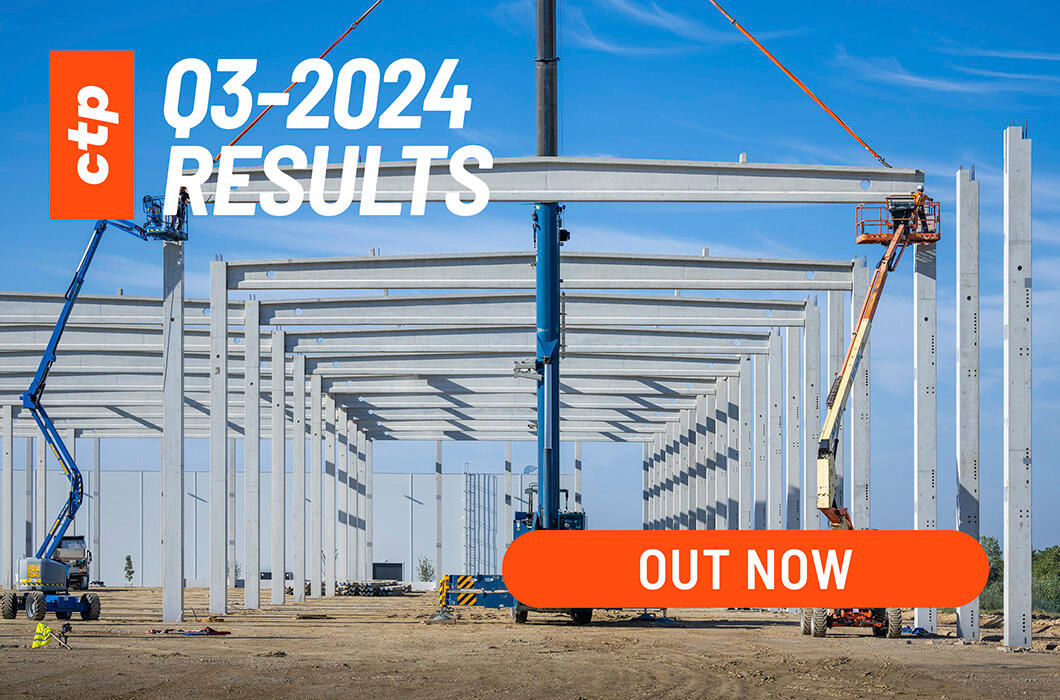 CTP reports rental income of 488.4 million euros in the first nine months