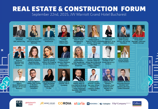 Experts from the real estate industry explore the transformations of the Romanian market in the current economic context at the 21st edition of the “Real Estate & Construction Forum”